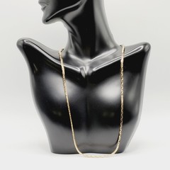 Classic Cobra or Snake Chain Bright Shiny Gold Tone Vintage 90s Necklace 18 Inch
