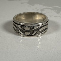 .925 Sterling Silver Vintage Spinner Ring See Pics For Size**