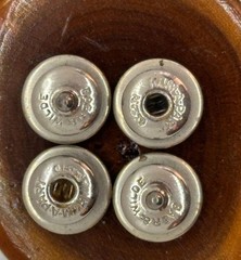 Vintage Baer & Wilde Kum-A-Part Blue Enamel Dress Studs Shirt Buttons Set of 4
