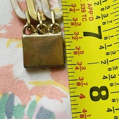 Vintage Mid Century Modern Geometric Link Bracelet Mother Of Pearl Magnetic