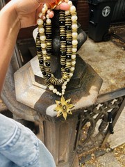 Vintage Pearls & Beads 3 Layer Necklace