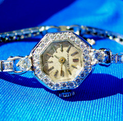 ORIGINAL TIFFANY & Co Antique Art Deco DIAMOND PLATINUM Cocktail WATCH Antique
