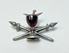 1880’s Antique Theosophical Fine Silver Brooch Trinity Holy Grail Spirit Spear