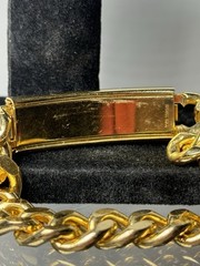 Engravable ID Bracelet SPEIDEL USA Gold Tone 8.5″ Link Bracelet No Box