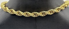 Vintage Lariat Double Dangle Components Polished W/Gold-Tone Rope Chain Unsigned