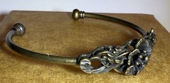 Floral Bracelet Copper 3D Design Brass & Copper Charming Vintage Look Fashion