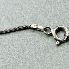 Sterling Oval Bead Stations Necklace From Italy 18” Vintage KC