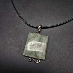 Sterling Silver Prehnite Gemstone Necklace 925