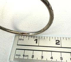 VINTAGE STERLING SILVER BANGLE WEST INDIES ISLAND BALL CUFF BRACELET 22g