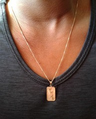 14K Gold 20.5 Box Chain 1mm Necklace W/ WWJD Pendant Michael Anthony 3.6G Total