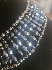 Vintage Cookie Lee Statement Vintage Collar Necklace Set With Pierced Earrings