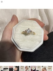 🌸Elegant Vintage or Antique Style Princess Cut Petite Cz Diamond band