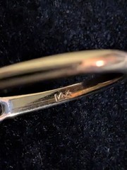 14K Yellow Gold Ring w White Gold Head Diamond Solitaire Sz 6