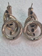 Vintage Pierced Earrings Silver Tone Lot