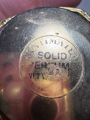 VINTAGE REVLON INTIMATE Solid Perfume Compact Pendant Gold Tone