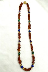 Genuine Natural Amber Stones Cognac Honey Color Beaded Necklace W/Other Stones
