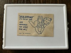 Vintage Goldpins Novelty 24 Karat Gold Plated Diaper Pins