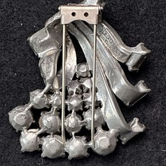 Vintage Eisenberg Original Signed Waterfall Rhinestone Brooch