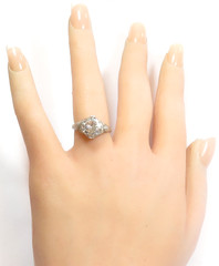 Antique 1920’s Mounting Engagement Platinum Hold 8.5MM-9MM Ring Size 6.25 UK-M