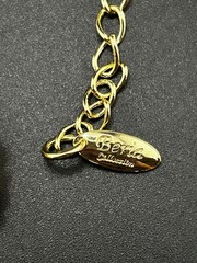 Vintage Beria Collection Bronze 18KT Yellow Gold Plated Carnelian Necklace