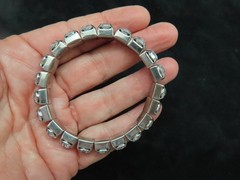 Vintage Contemporary Extra Large Rhinestone Stretch Bracelet