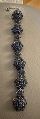 Vintage Signed Hollycraft Mid Century Copyright 1954 Blue Rhinestone Bracelet