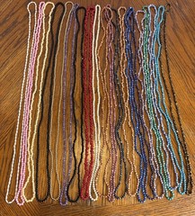 20 Vintage Twist A Bead 80’s Beaded Necklace Stone Pearls, Plastic,Glass,1 Metal
