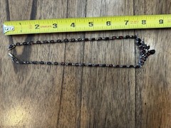 Vintage 925 Sterling Silver Garnet (deep red) Necklace Earrings Set