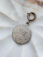 Vintage Hermès Paris “Sellier” Round Charm / Pendant