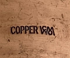 Vintage Wheeler Mfg Co Solid Copper Southwestern Cuff Bracelet 7-1/2″ Adjustable