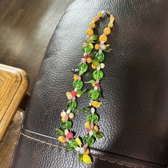 VINTAGE Fruit Salad Glass Bead Necklace 18 In. Barrel Clasp NICE