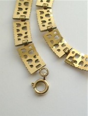 Vintage AMERIKANER Andreas Daub A*D Germany Double Gold Plated Necklace