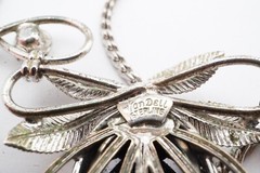Vintage Sterling Silver 925 Rhinestone Necklace 17.75″