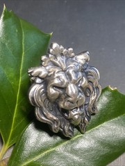 Vintage Cocktail Ring Lion Head Estate Jewelry HUGE Size 5.25 Estate Jewelry