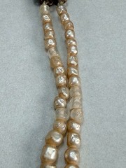 Miriam Haskell Double Strand Baroque Faux Pearl Necklace Vintage Signed