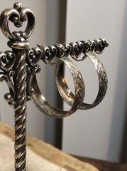 925 Sterling Silver Brushed Textured Hoop 30mm Wide 8mm Earrings 5.7g