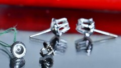 14k white gold earrings 0.50ct natural diamond screwback flower stud 1.95g N3762
