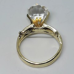 Vintage AJC Faux Diamond & Rhinestone Ring Brooch