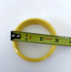 Vintage Bakelite Lemon Yellow Bangle Bracelet