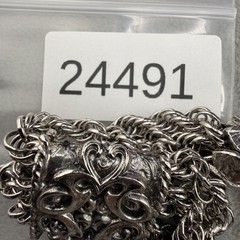 Vintage Art Nouveau Revival Silver Tone Chunky 6.5″