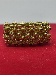 BEAUTIFUL Ring Solid 15K Yellow Gol$ Filigree VINTAGE HANDMADE 4.3gr. Size 6.75