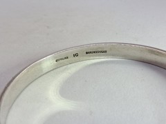 Vintage IC James Craig Handwrought STERLING Silver 925 BANGLE Bracelet Signed