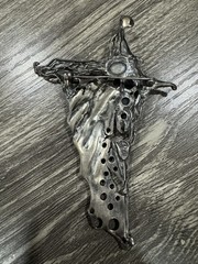 VINTAGE STERLING SILVER PORANS GARNET BROOCH V