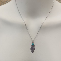 VTG Artisan Silver Two Birds Pendant Necklace Boho Spiritual Vintage Dove 925