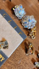 Vintage Jewelry Lot – Rhinestones – Sarah Cov Earrings NOS – Aurora Borealis