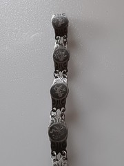 Vtg Siam Sterling Silver Black Niello Paisley Screw Back Earring Bracelet Brooch