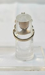 Vintage 18K HGE Yellow Gold Plated Cocktail Ring w BIG Brown Stone Size 6.25