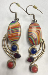 Lot Of 4 Pairs Silver Dangle Earrings Assorted Vintage Estate