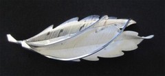 DeCurtis Sterling Silver Brooch & Earrings in original case, Vintage 1940-1950s