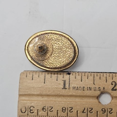 Vintage Style Pierced Earrings Gold Tone Faceted Clear Crystal Cabochons